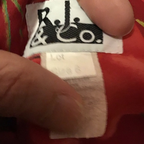 Vintage 90s bright red floral mini dress - Picture 5 of 11